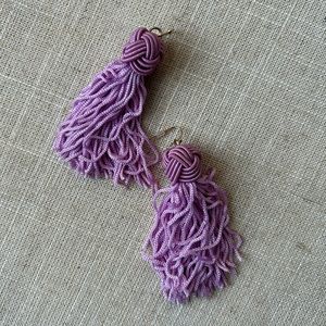 Lilac Tassel Earrings